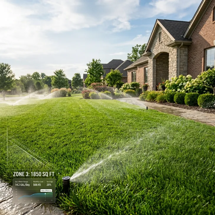 Lawn irrigation cost and sprinkler system